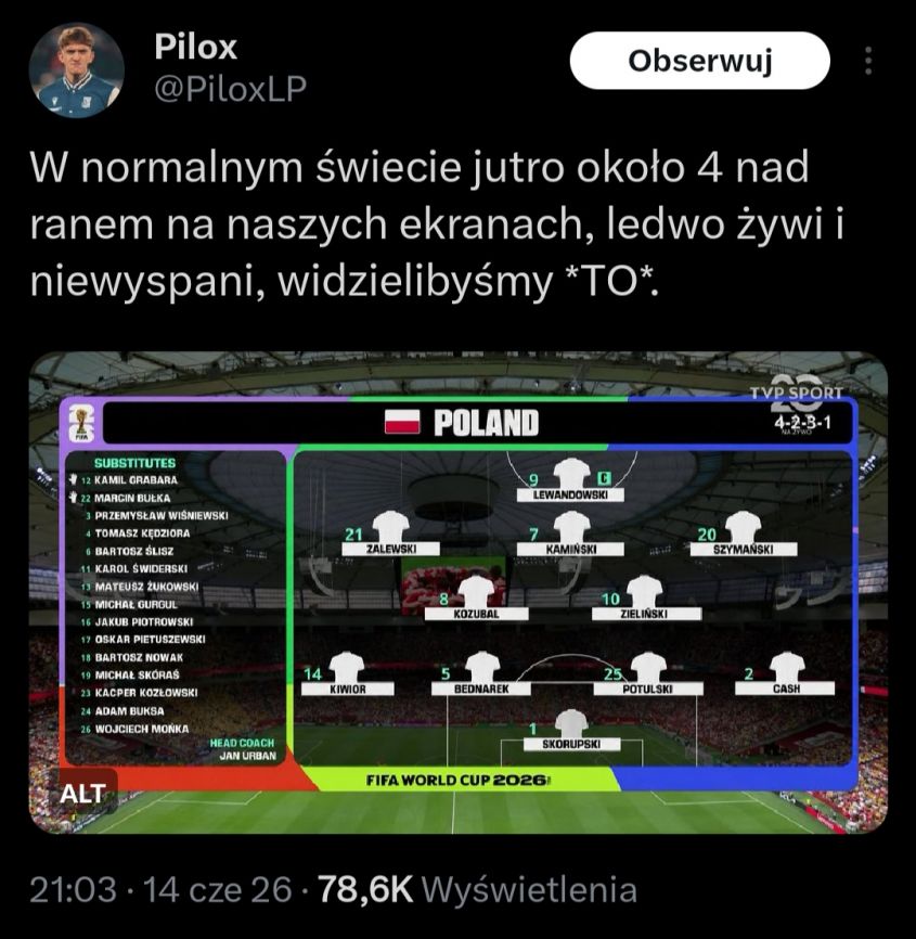 Tak MÓGŁBY WYGLĄDAĆ skład reprezentacji Polski na MŚ!