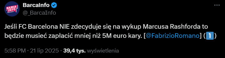Taką KARĘ zapłaci Barcelona za NIEWYKUPIENIE Rashforda z Barcelony O.o