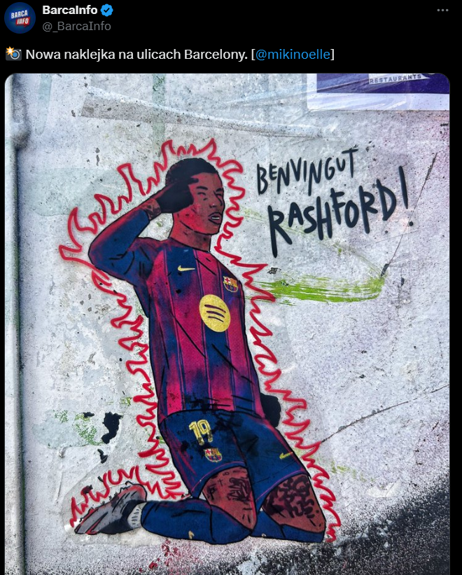 Nowa NAKLEJKA na ulicach Barcelony z wizerunkiem...