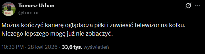 Tak Tomasz Urban SKOMENTOWAŁ mecz Bayern - PSG xD