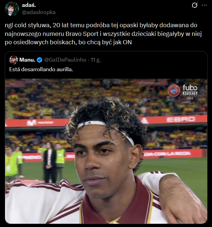 RETRO STYLÓWKA Lamine'a Yamala na meczu z Serbią :D