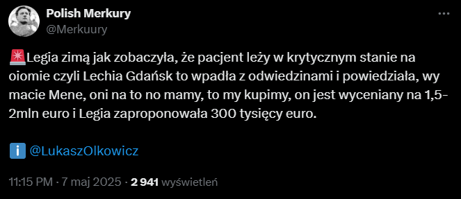 HIT! Tyle Legia zimą zaproponowała za GWIAZDĘ Lechii Gdańsk xD