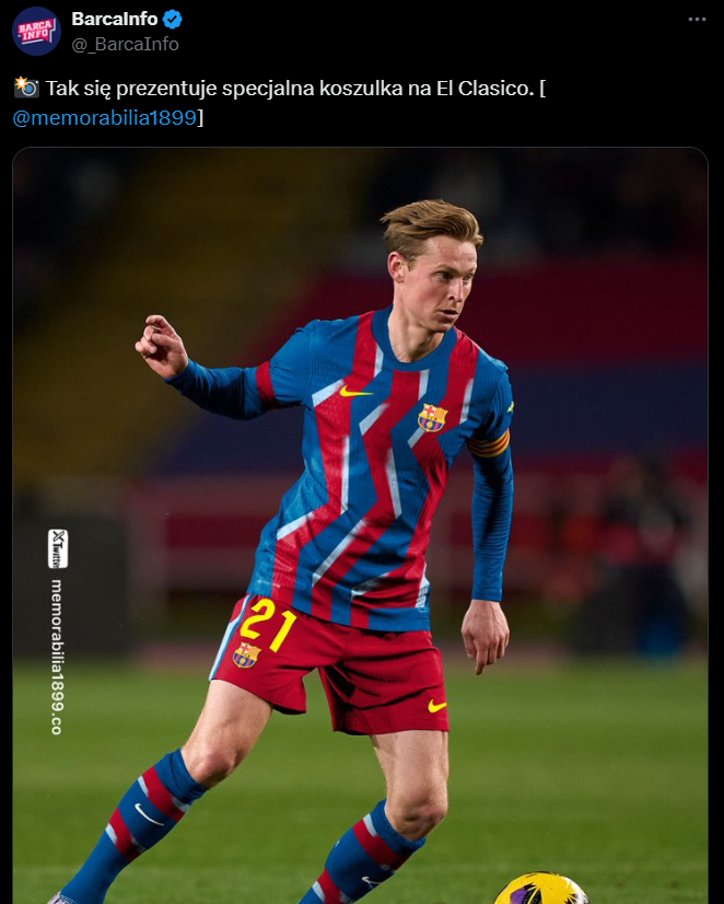 Oto SPECJALNE KOSZULKI Barcelony wyłącznie na El Clasico!