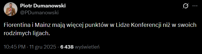 KOMICZNA sytuacja Mainz i Fiorentiny! W LK mają WIĘCEJ  punktów niż... xD