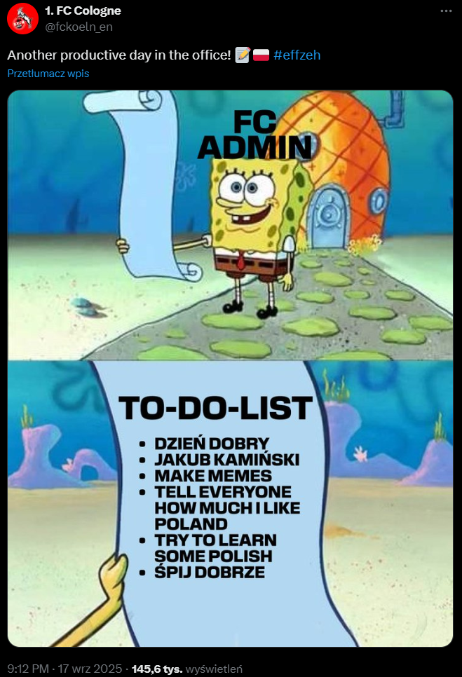 CODZIENNA POLSKA RUTYNA admina konta FC Koln xD