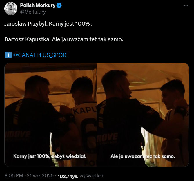 ROZMOWA sędziego Przybyła i Bartosza Kapustki nt. KARNEGO dla Rakowa xD