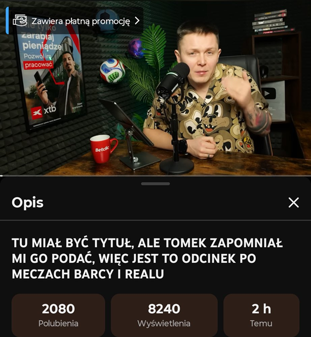 Taki TYTUŁ ma najnowszy odcinek na kanale Tomasza Ćwiąkały xD