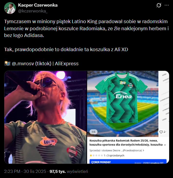 Taką KOSZULKĘ RADOMIAKA miał na swoim koncercie Skolim xD