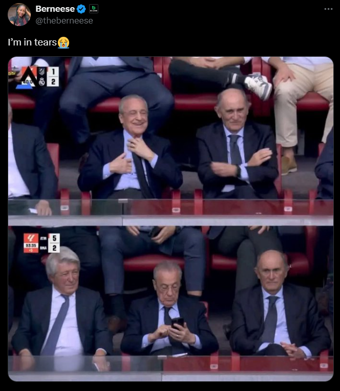 MINA Florentino Pereza przy PROWADZENIU Realu 2:1 vs. przy PRZEGRYWANIU 2:5 xD