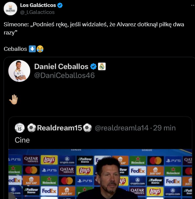 ''ODPOWIEDŹ'' Daniego Ceballosa na pytanie Diego Simeone xD