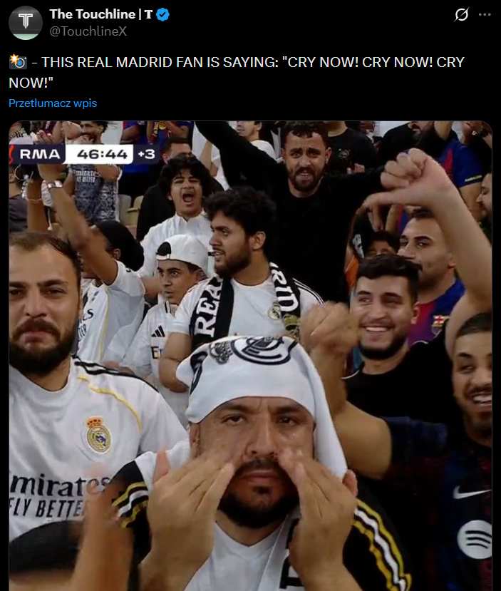 GEST kibica Realu Madryt po golu na 1-1 w El Clasico xD