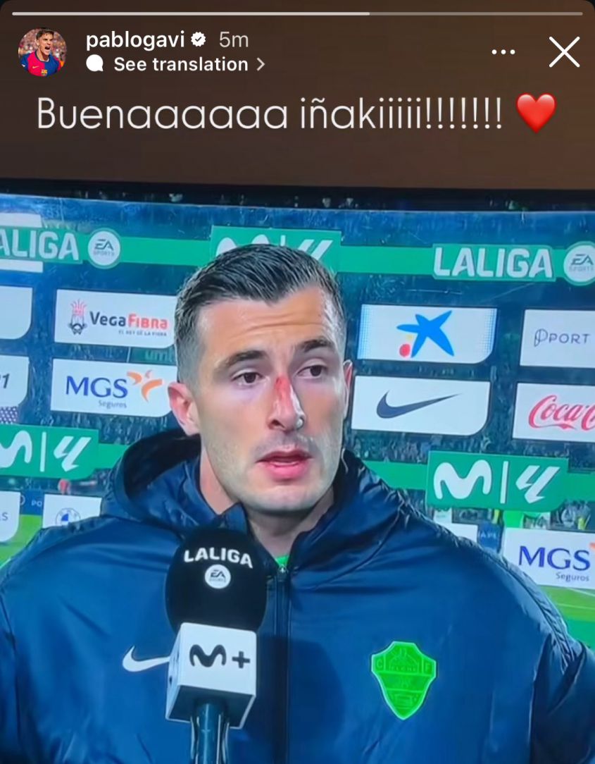 Tak wyglądał NOS Inakiego Peni po meczu z Realem...