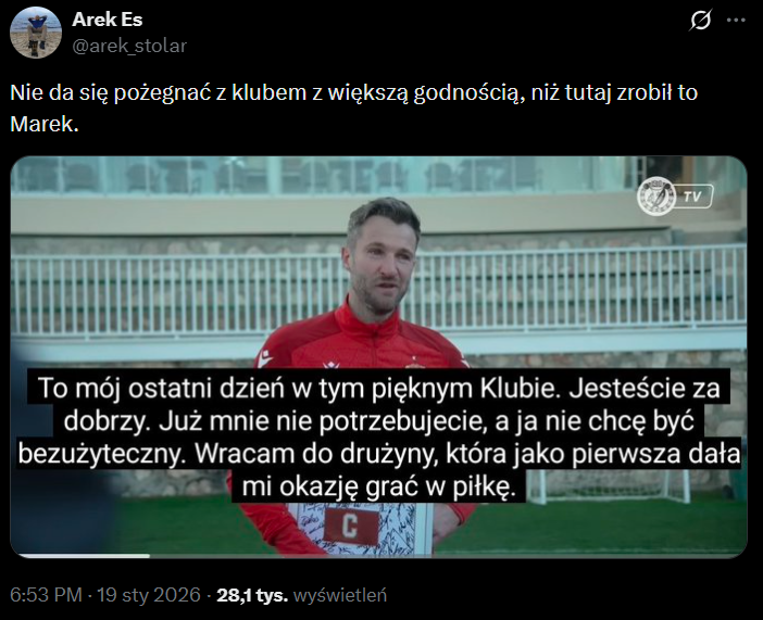 Tak Marek Hanousek POŻEGNAŁ SIĘ z Widzewem!