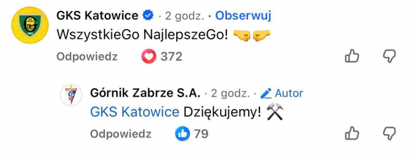 Dzień po ''ZAKOŃCZENIU ZGODY'' tak ze sobą ''rozmawiają'' profile Górnika i GKS-u :D