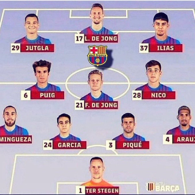 Tak jeszcze niedawno potrafił wyglądać WYJŚCIOWY SKŁAD Barcelony xD