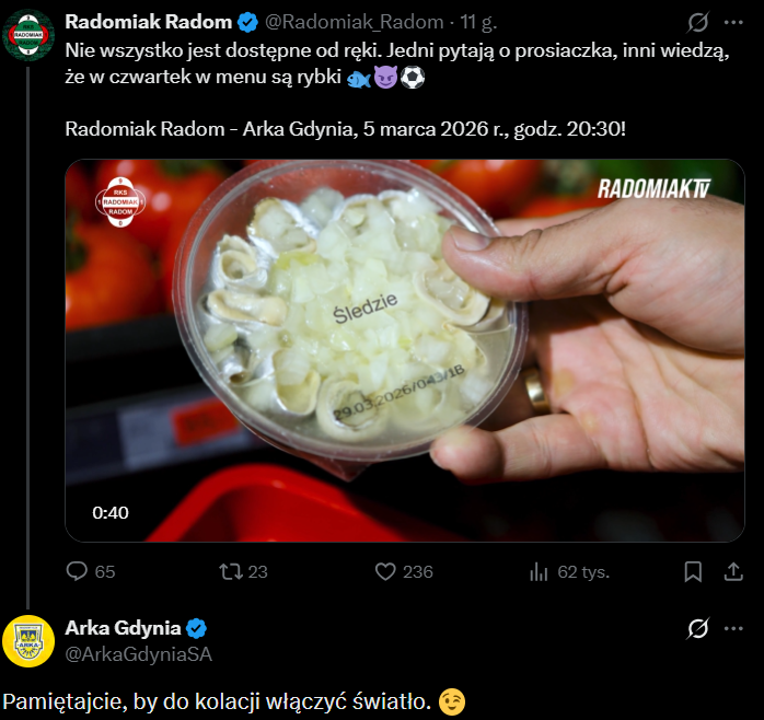 ODPOWIEDŹ Arki Gdynia na ZACZEPKĘ Radomiaka xD