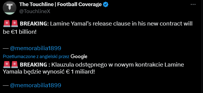 HIT! Oto nowa KLAUZULA ODSTĘPNEGO w umowie Lamine'a Yamala z Barcą! O.o
