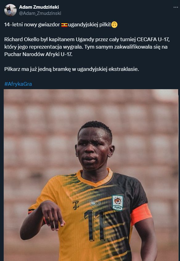 Tak wygląda ''14-letni'' talent ugandyjskiej piłki, który gra w U-17...