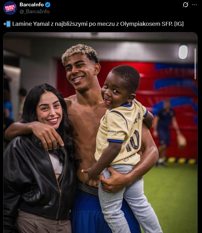 Lamine Yamal i jego fotka z najbliższymi po meczu w LM :D
