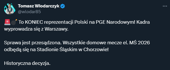 SZOK! Reprezentacja Polski nie będzie grała na PGE Narodowym!