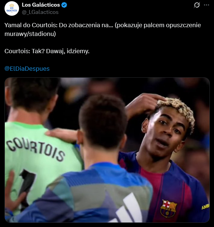SPIĘCIE Yamala z Courtois podczas El Clasico!