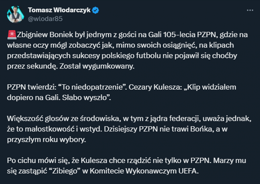 WSTYD! Tak PZPN potraktowało Zbigniewa Bońka...