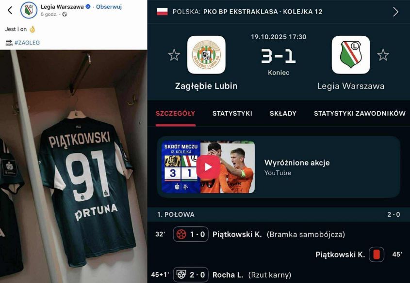 WPIS LEGII przed meczem z Zagłębiem Lubin vs. RZECZYWISTOŚĆ :V