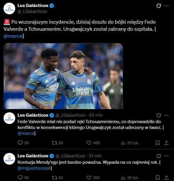 BÓJKA zawodników Realu Madryt na treningu! Piłkarz trafił do szpitala...