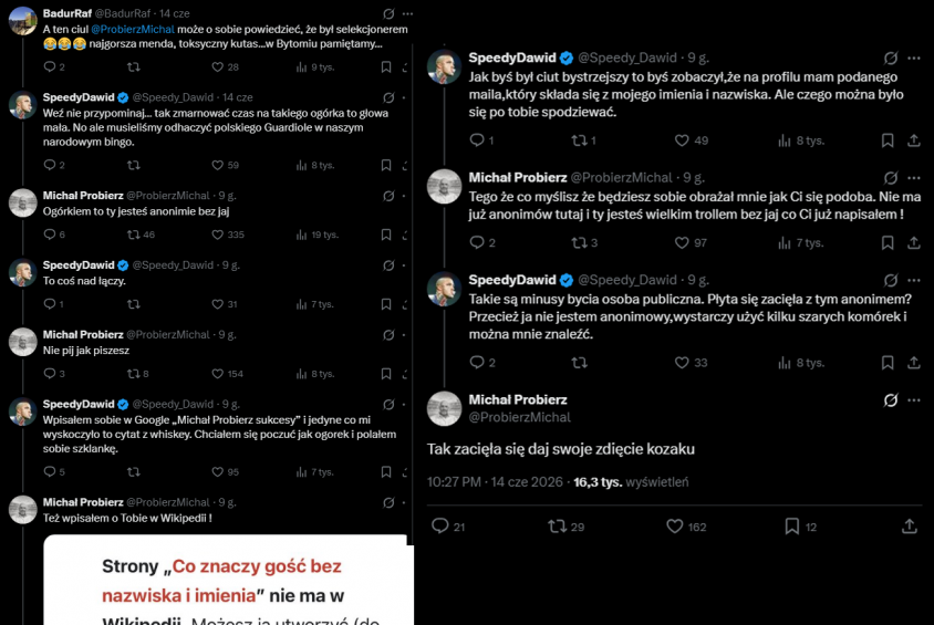 MOCNE SPIĘCIE Michała Probierza z kibicem na Xie