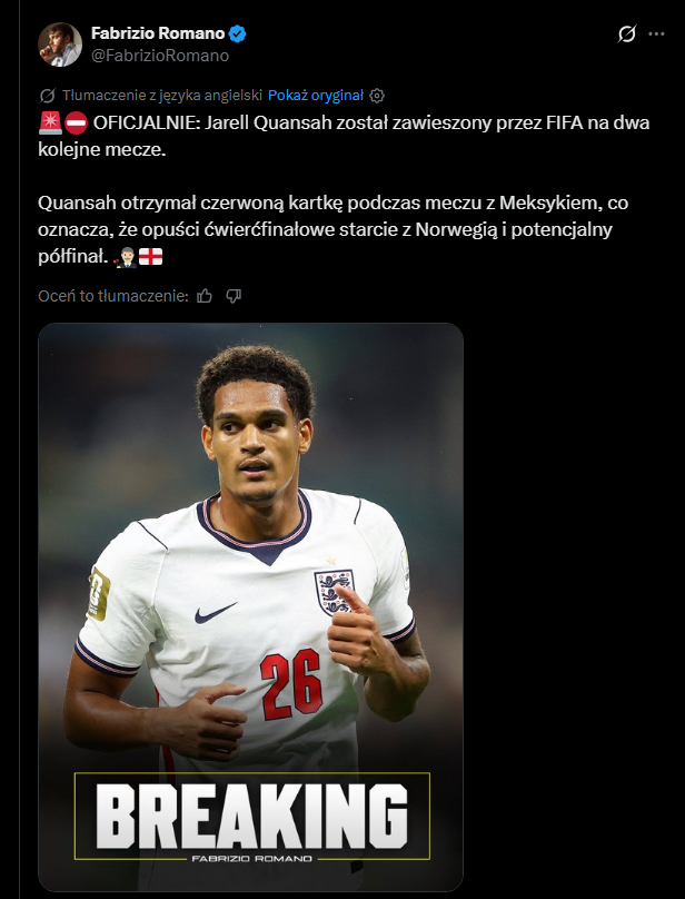 FIFA zawiesiła zawodnika na DWA MECZE! Ominie go ćwierćfinał i półfinał MŚ!