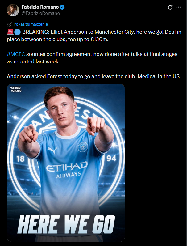 HERE WE GO! Manchester City kupuje piłkarza za 150 mln euro!