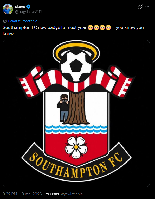 Nowe logo Southampton na przyszły sezon po wyrzuceniu z baraży o Premier League xD