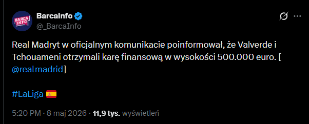 OLBRZYMIA kara finansowa dla Valverde i Tchouaméniego!