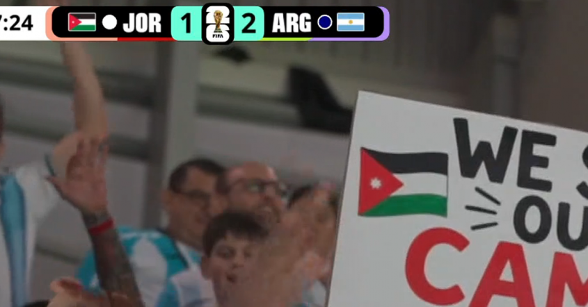 TRANSPARENT kibiców Jordanii podczas meczu z Argentyną... xD