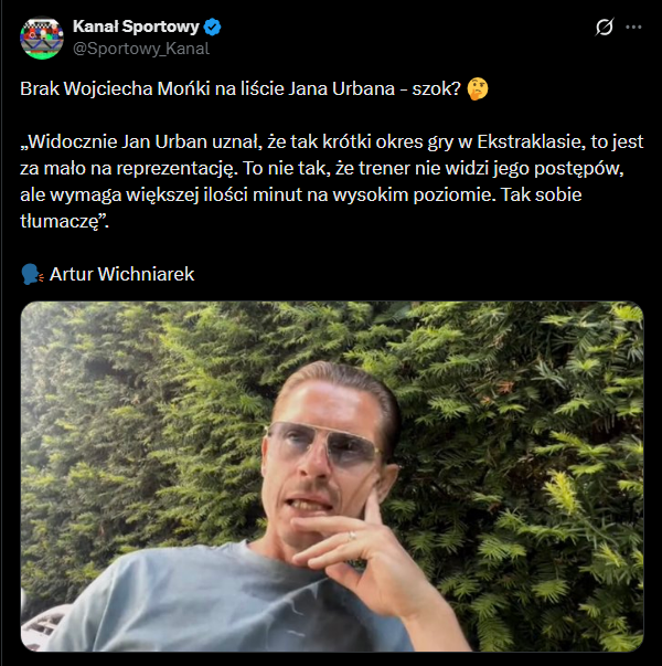 Tak Artur Wichniarek tłumaczy brak powołania dla Mońki... xD