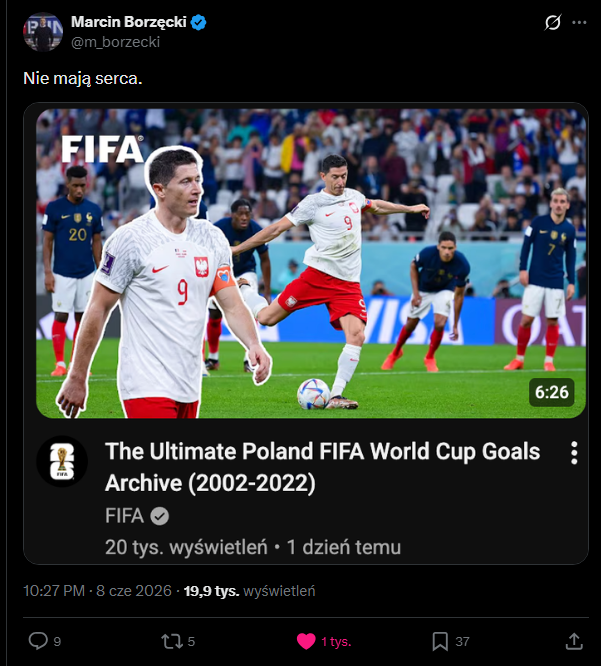 Taki materiał przed Mundialem wrzuciła FIFA...