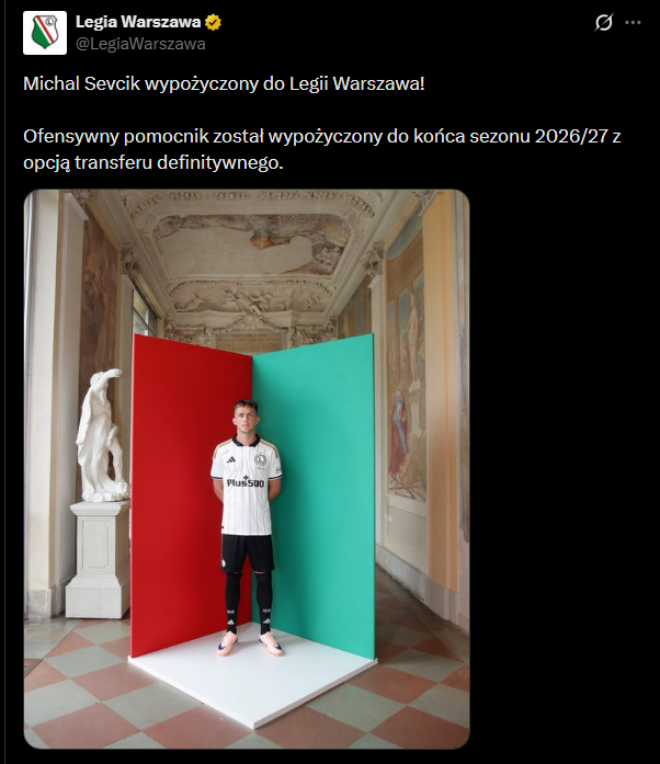 Legia Warszawa ogłasza transfer NOWEGO ZAWODNIKA!
