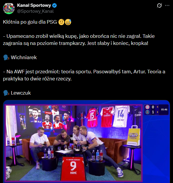 Tak Lewczuk pocisnął Wichniarka po golu dla PSG... xD