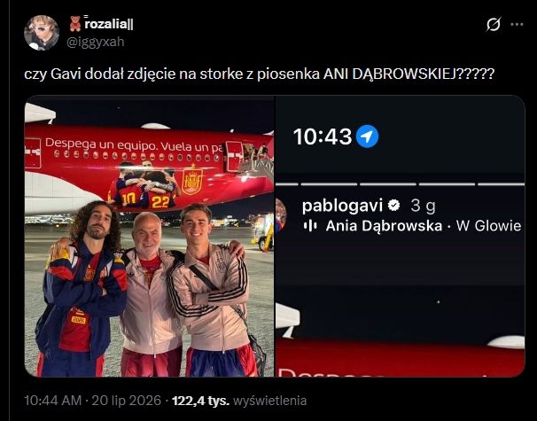 Gavi wrzucił zdjęcie na Instagrama z... polską piosenką!