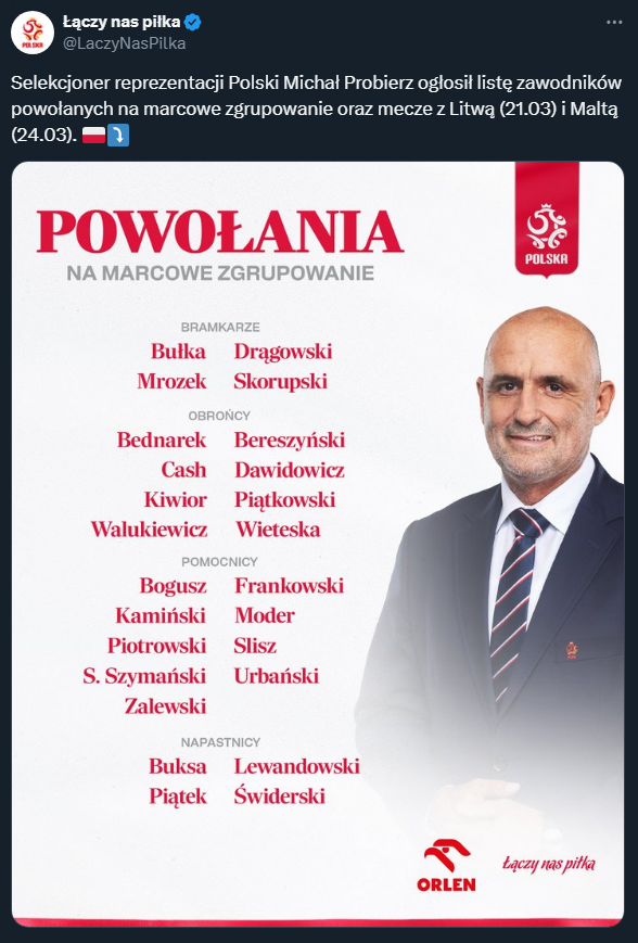 Michał Probierz OGŁOSIŁ POWOŁANIA do reprezentacji Polski!