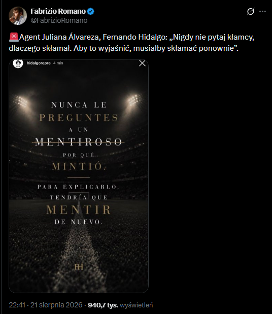 TAJEMNICZA WIADOMOŚĆ agenta Juliana Alvareza...
