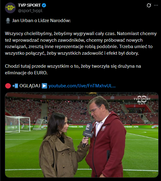 ABSURDALNE słowa Jana Urbana przed meczem....