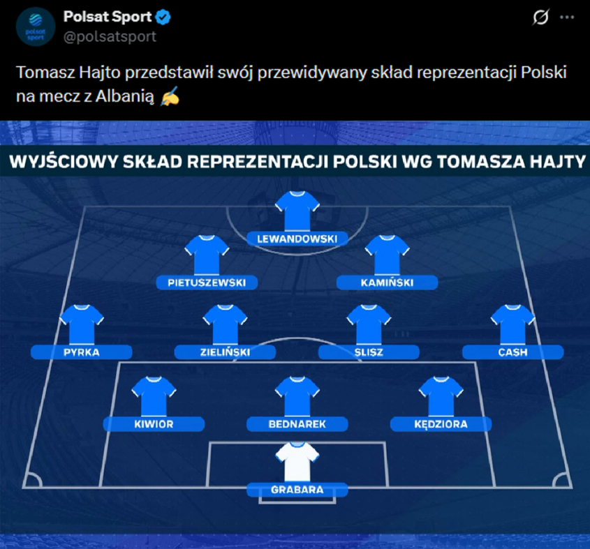 Tomasz Hajto podał SWÓJ SKŁAD reprezentacji Polski na Albanię!