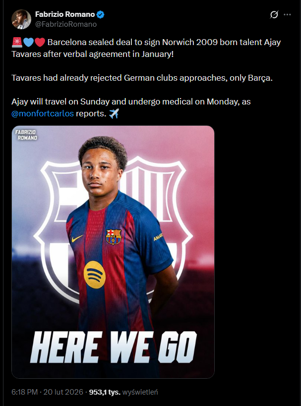 HERE WE GO! Barcelona sprowadza młody talent!