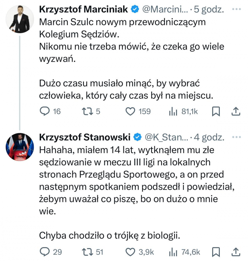 Anegdota Stanowskiego nt. nowego szefa kolegium sędziów... xD