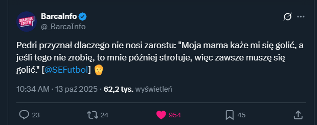 Pedri o tym, dlaczego nie ma zarostu... xD
