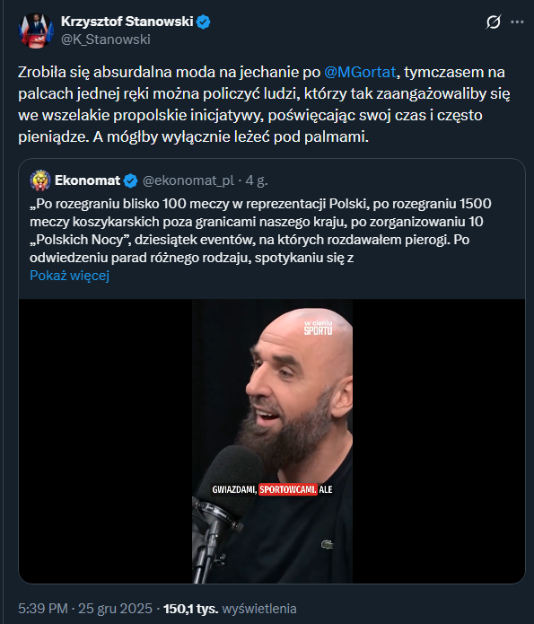 Krzysztof Stanowski staje w obronie Marcina Gortata!