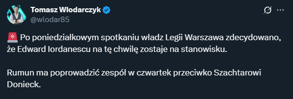 JEST DECYZJA Legii Warszawa ws. trenera Edwarda Iordanescu!