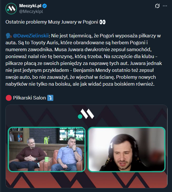 W taki sposób Juwara i Mendy zepsuli klubowe samochody Pogoni Szczecin... xD