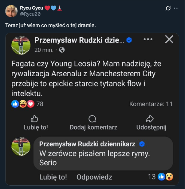 WPIS Przemysława Rudzkiego o beefie Young Leosi z Fagatą... xD